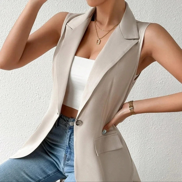 Jackets & Blazers - COPY - Women's Lapel Collar Suit Vest